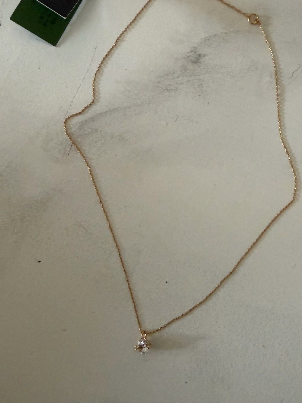 kate spade Gold-Tone Solitaire CZ Pendant Necklace - Picture 2 of 4